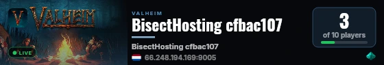 BisectHosting cfbac107 live status badge