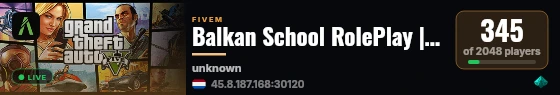 Balkan School RolePlay | balkan-school.com/discord live status badge