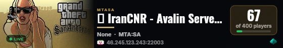 「 IranCNR - Avalin Server CNR Dar MTA:SA 」 live status badge