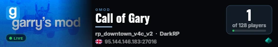 Call of Gary live status badge