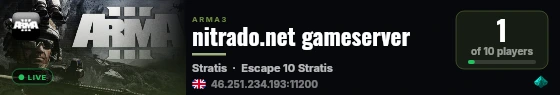 nitrado.net gameserver live status badge