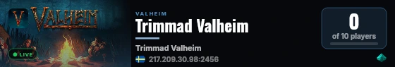 Trimmad Valheim live status badge