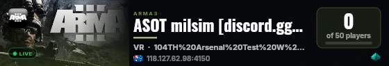 ASOT milsim [discord.gg/asot] - Primary Auxiliary live status badge