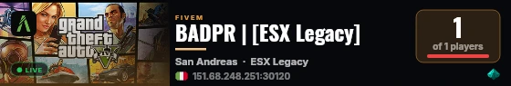 BADPR | [ESX Legacy] live status badge