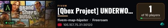 [Qbox Project] UNDERWORLD CITY live status badge