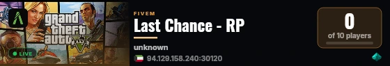 Last Chance - RP live status badge