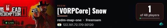 [VORPCore] Snow live status badge