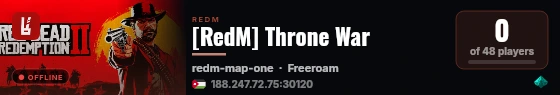 [RedM] Throne War live status badge