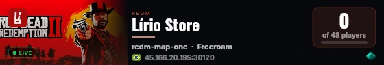 Lírio Store live status badge