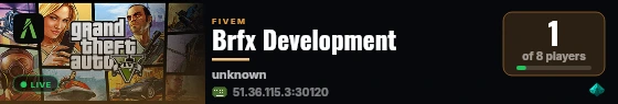 Brfx Development live status badge