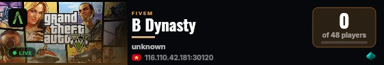 B Dynasty live status badge
