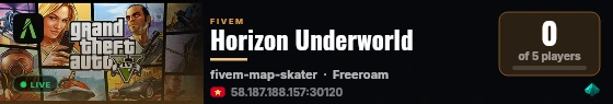 Horizon Underworld live status badge