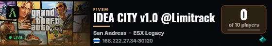 IDEA CITY v1.0 @Limitrack live status badge