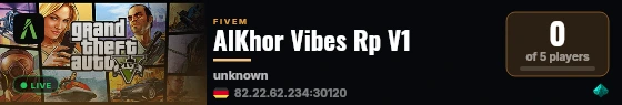 AlKhor Vibes Rp V1 live status badge