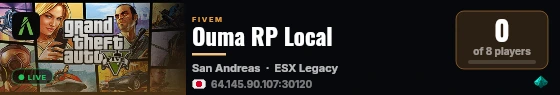 Ouma RP Local live status badge