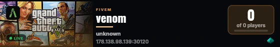 venom live status badge