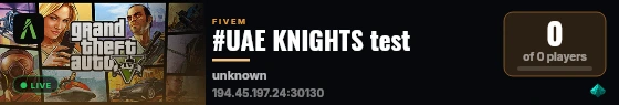 #UAE KNIGHTS test live status badge