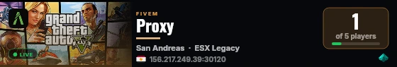 Proxy live status badge