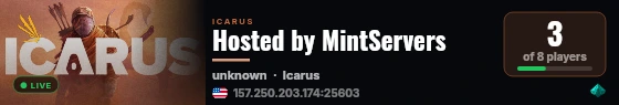 Hosted by MintServers live status badge