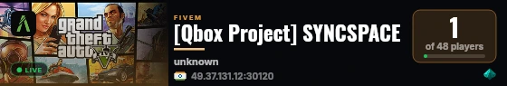 SYNCSPACE built with Qbox Project by The Community! live status badge