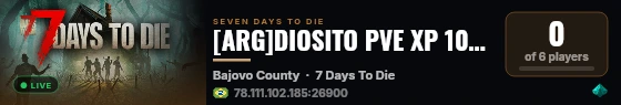 [ARG]DIOSITO PVE XP 100% LOOT 65% live status badge