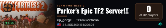 Parker's Epic TF2 Server!!! live status badge