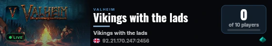 Vikings with the lads live status badge