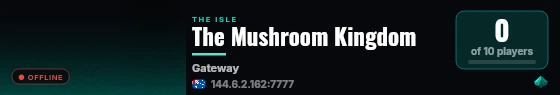 The Mushroom Kingdom live status badge
