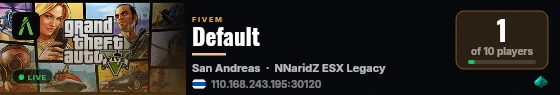 Default live status badge