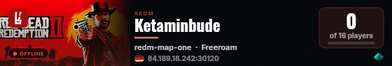 Ketaminbude live status badge