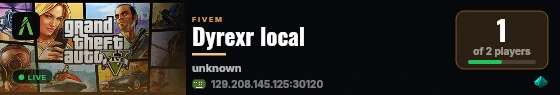 Dyrexr local live status badge