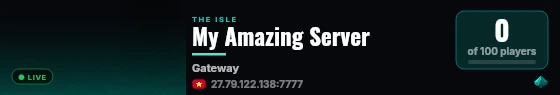 My Amazing Server live status badge