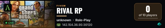 RIVAL RP live status badge
