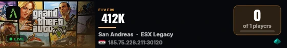  412K live status badge