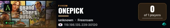 ONEPICK live status badge