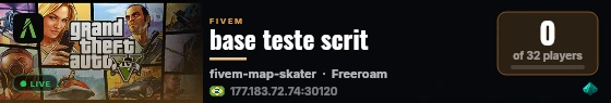 base teste scrit live status badge