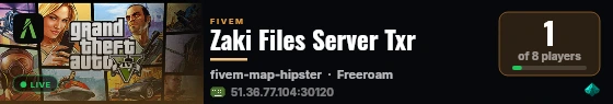 Zaki Files Server Txr live status badge