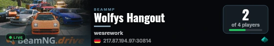 Wolfys Hangout live status badge