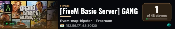 [FiveM Basic Server] GANG live status badge