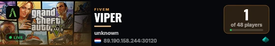 VIPER live status badge
