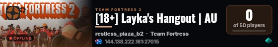 [18+] Layka's Hangout | AU live status badge