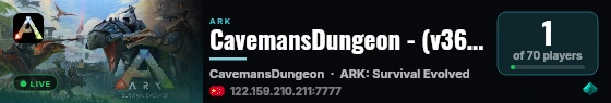 CavemansDungeon - (v361.7) live status badge