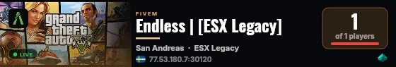Endless | [ESX Legacy] live status badge