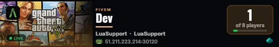 Dev live status badge