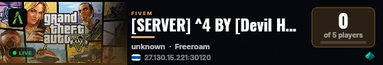 KhongKwan Test Server live status badge