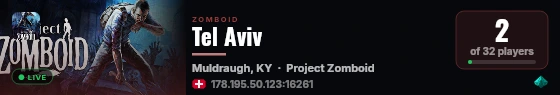 Tel Aviv live status badge