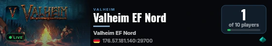 Valheim EF Nord live status badge