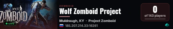 Wolf Zomboid Project live status badge