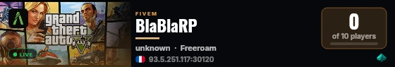 BlaBlaRP live status badge