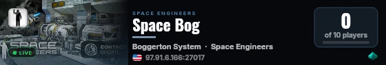 Space Bog live status badge